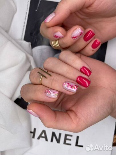 Маникюр на дому наращивание ногтей