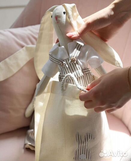 Зайчики тильды подарок для детей игрушка