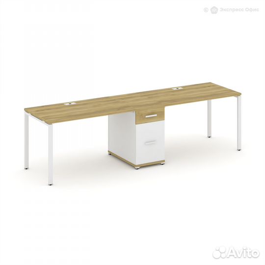 Стол-бенч на 2 места с одной опорной тумбой Concep