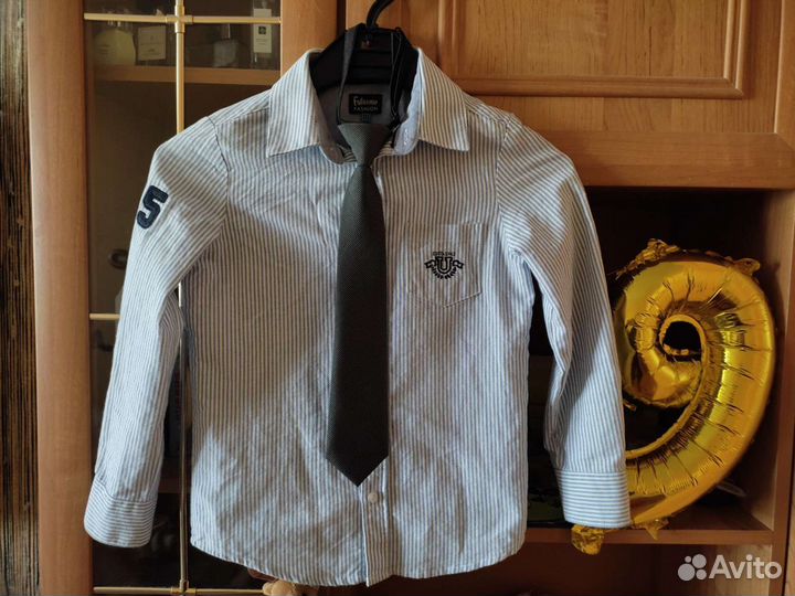 Красивая качественная, плотная рубашка на 122 р