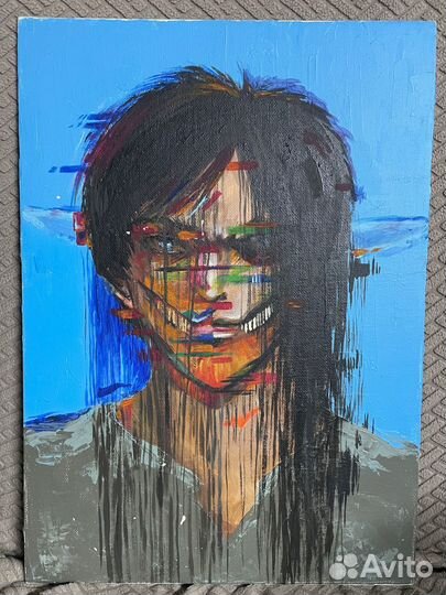 Картина акрилом атака титанов