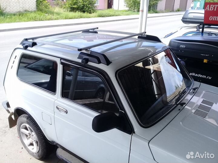 Рейлинги на крышу Нива 2121, серебристые