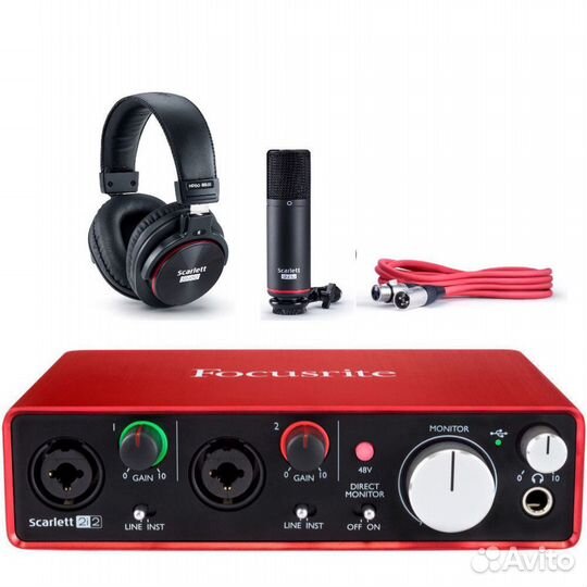 Focusrite Scarlett 2i2 Studio 3rd Gen Комплект под