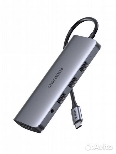 USB хаб ugreen 80133 hdmi, VGA, RJ45