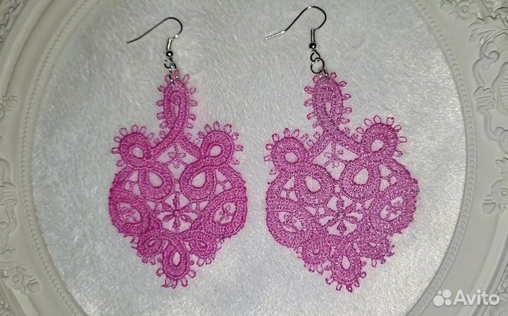 Серьги из кружева