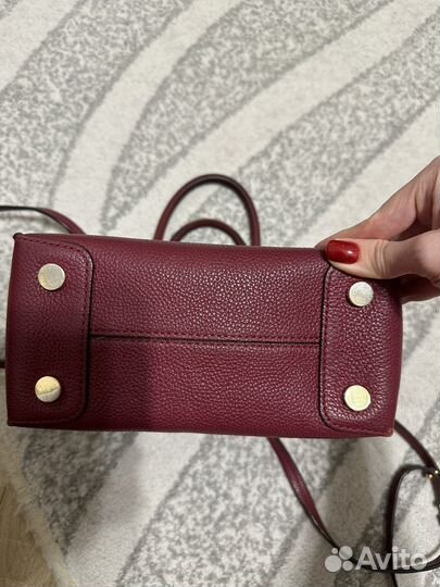 Сумка натуральная кожа бордовая michael kors