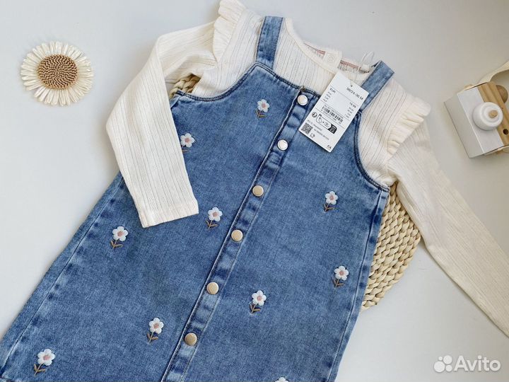 Сарафан и лонгслив для девочки C&A новый 98