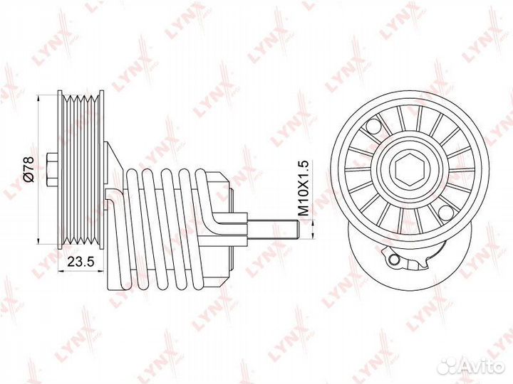 Натяжитель поликлинового ремня PT3164 lynxauto