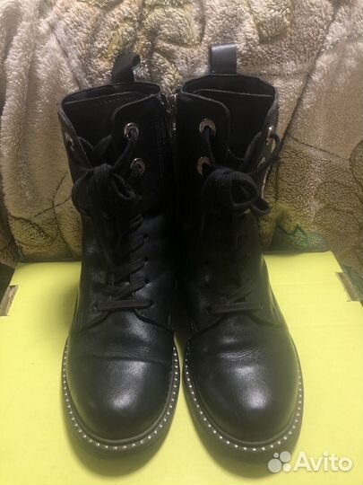 Сапоги осенние женские кожаные