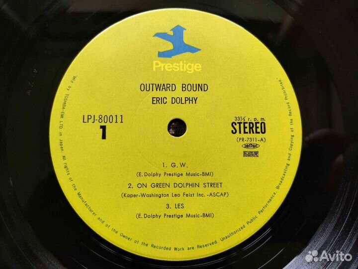 Eric Dolphy Quintet – Outward Bound Japan 1974 OBI