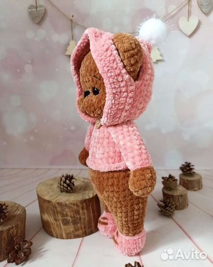 Вязаные игрушки мишка