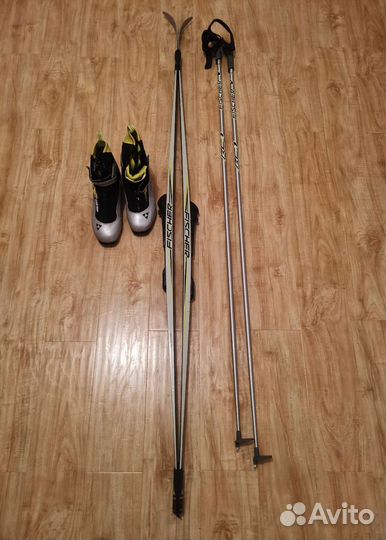 Лыжи fisher, комплект
