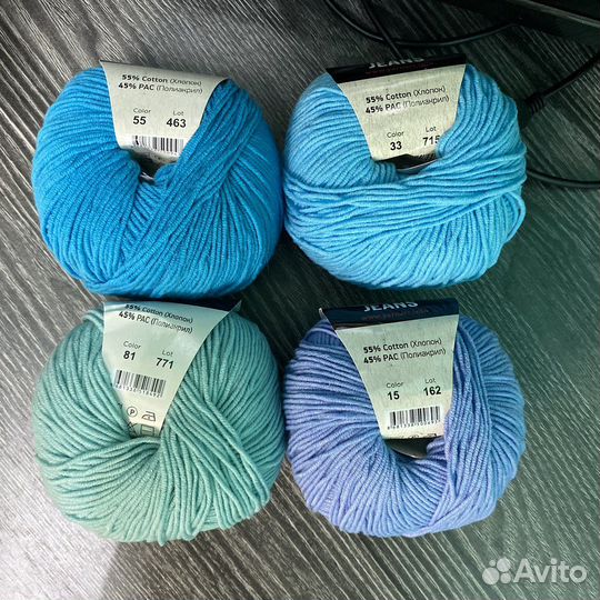 Разные наборы полухлопковой пряжи