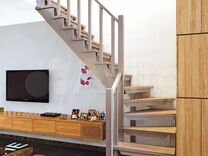 Лестница деревянная межэтажная