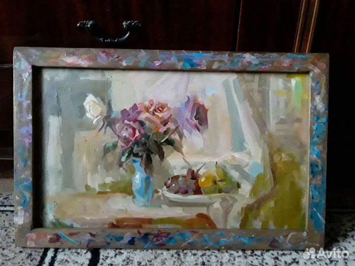 Картина маслом цветы