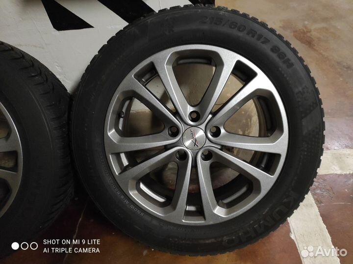 Колеса в сборе r17 зимние на nissan/kia