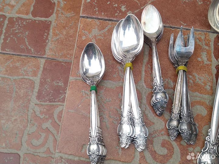 Приборы Троянда, мельхиор