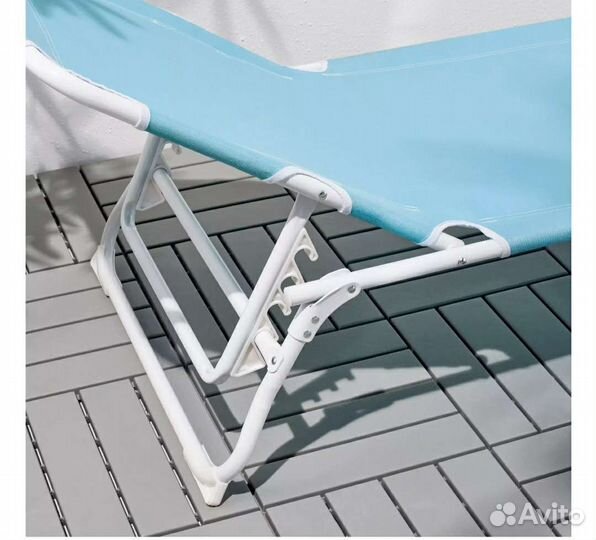 Шезлонг хомэ, голубой