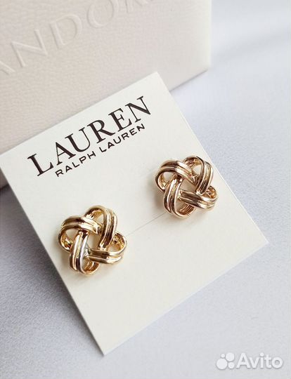 Ralph Lauren серьги гвоздики витые