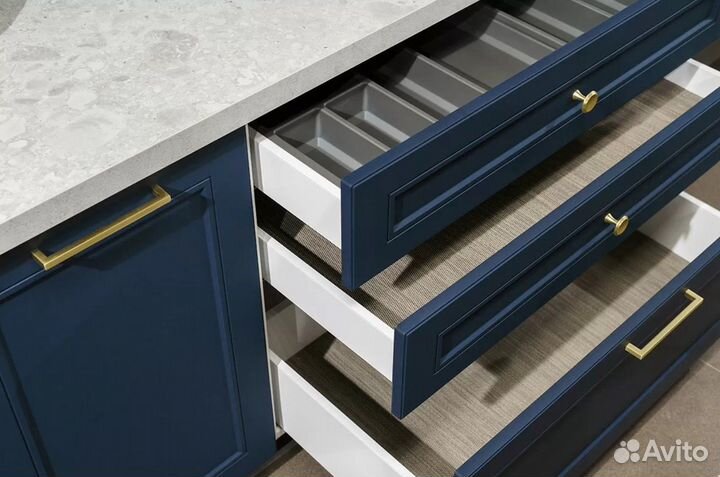 Кухня синяя на заказ