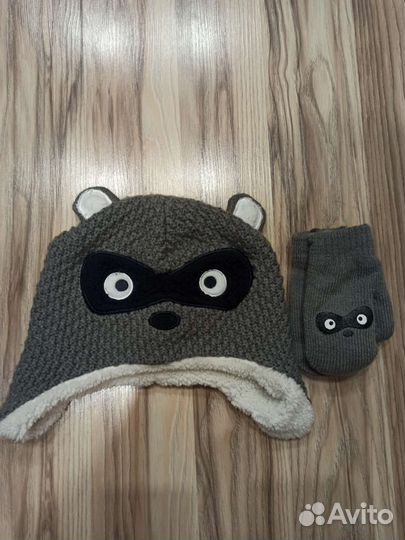 Шапка и варежки 4-6 лет на мальчика