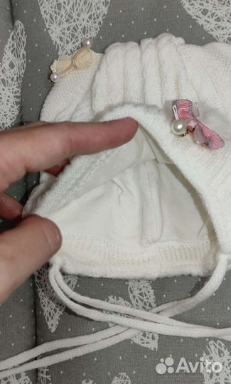 Шапка русбубон(3-6 мес) + little star(40)