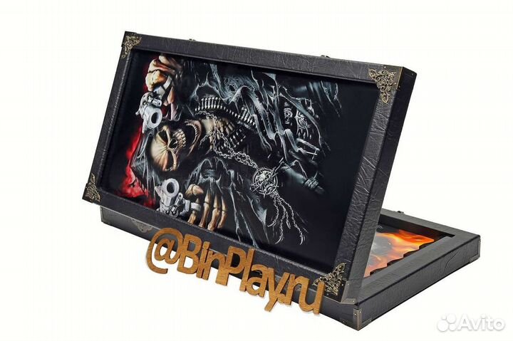 Нарды стеклянные Револьверы 3D