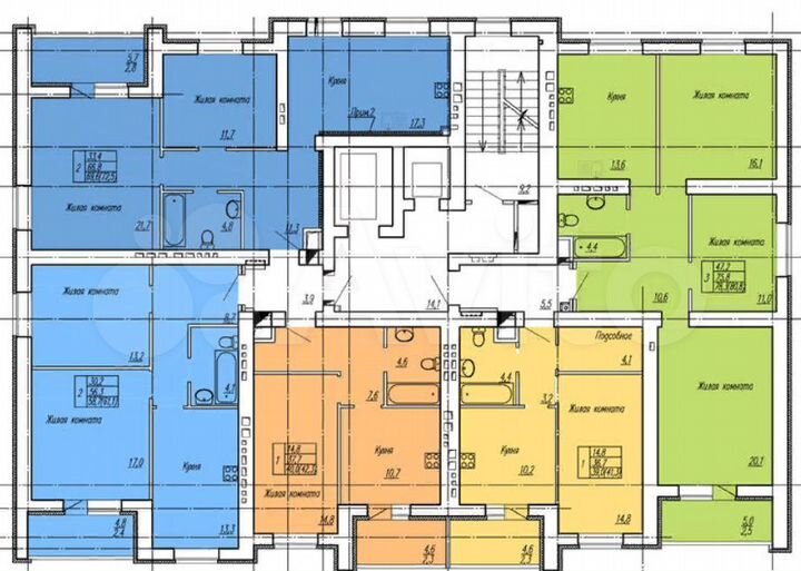 3-к. квартира, 78,3 м², 12/14 эт.