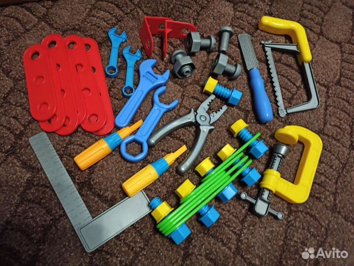 Дерев пазлы, конструктор, инструменты, лиса