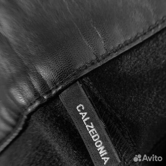 Черные кожаные штаны Calzedonia с утеплением