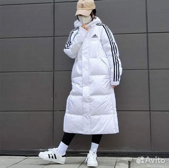 Сильный демисезонный пуховик Adidas