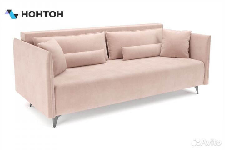 Диван тик-так Майами микровелюр бежевый