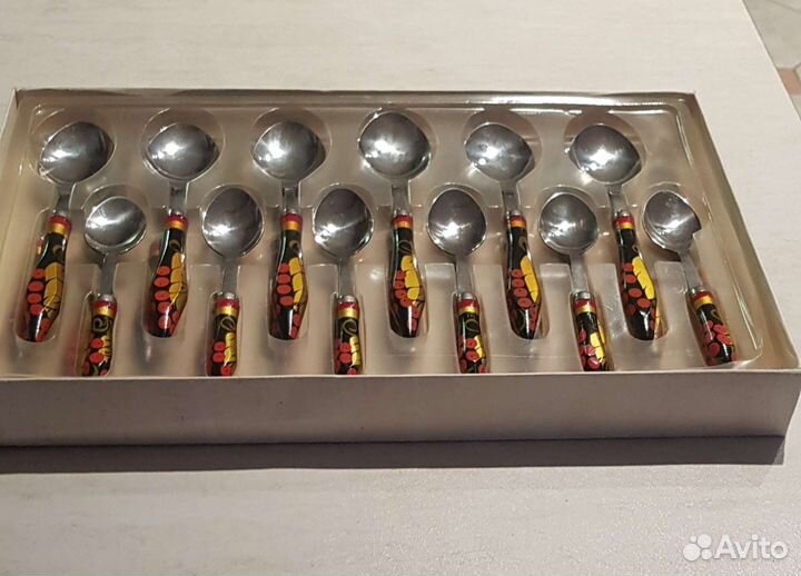 Комплект столовых приборов хохлома