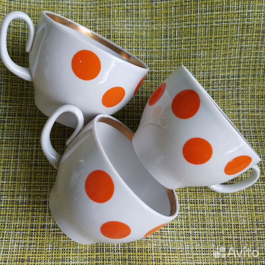 Тарелки 6 шт. Япония.Хрусталь.Сервмз ГДР.Чашки