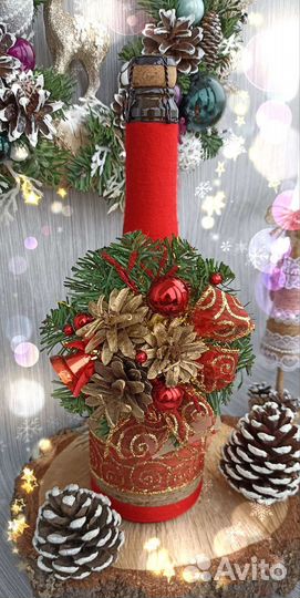 Новогоднее украшение на напиток