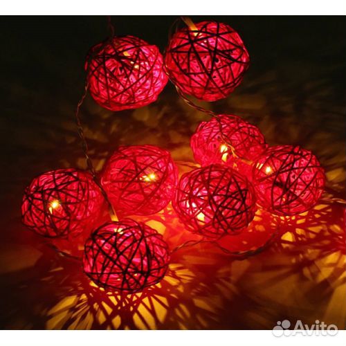 Гирлянда плетеная, 5 метров