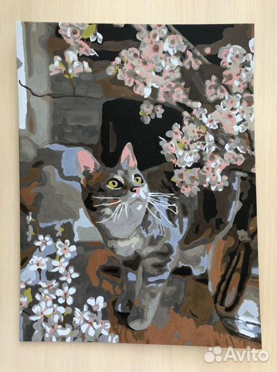 Кот в цветах