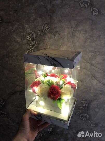 Букет роз из мыла