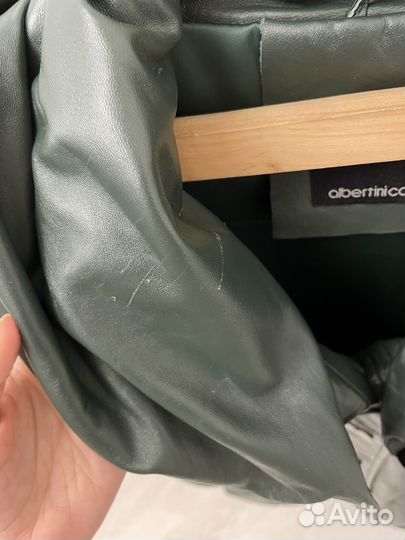 Пальто весеннее кожаное