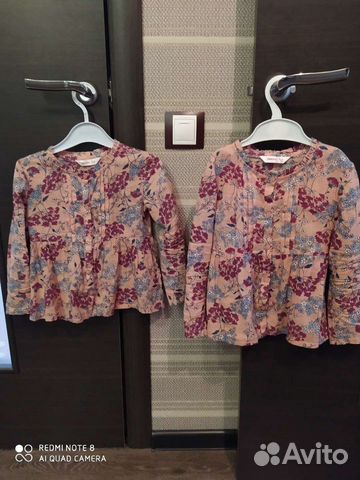 Блузка для двойни р-р 104