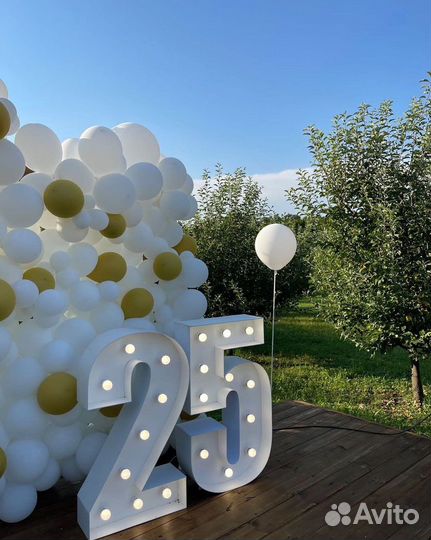 Светящиеся Цифры с лампочками 30 15 20 22