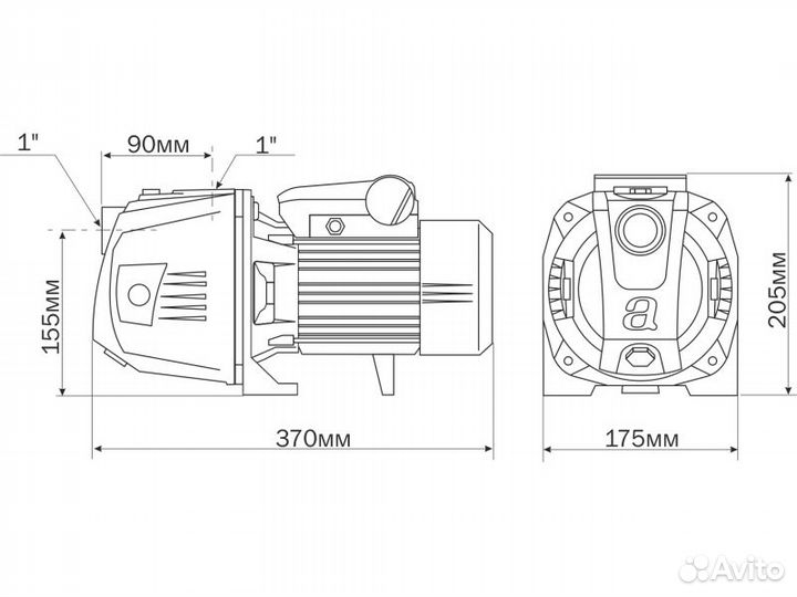 Насос поверхностный aquario AJC-81 Италия