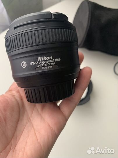 Объектив nikon AF-S 50 mm 1:1,8 G