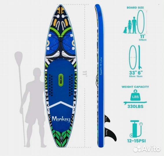 Сап борд sup board Monkey 11,6 Koi
