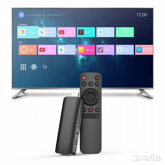 Тв-приставка TV Stick 4K с Android TV 10 2/16Gb