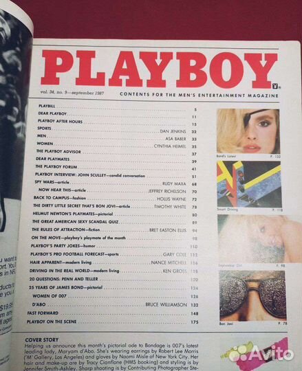 Playboy 1987 год September (USA)