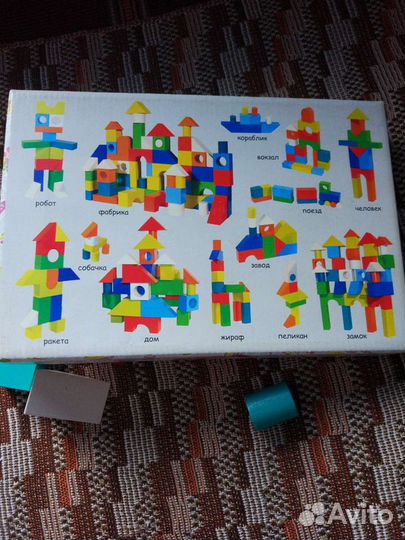 Конструктор кубики деревянные