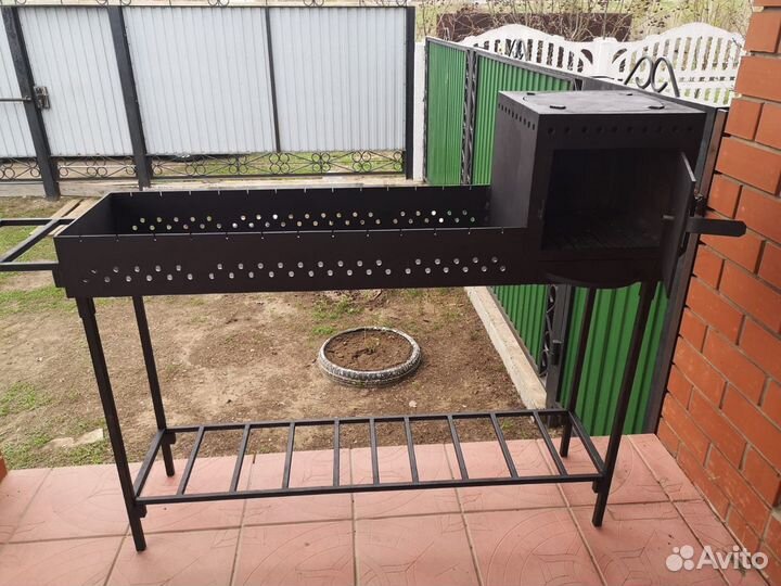 Мангал с печью под казан