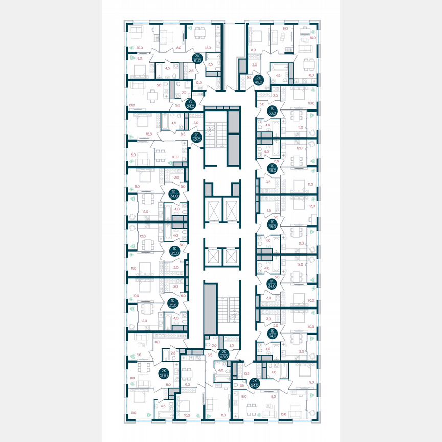 1-к. квартира, 35 м², 17/32 эт.