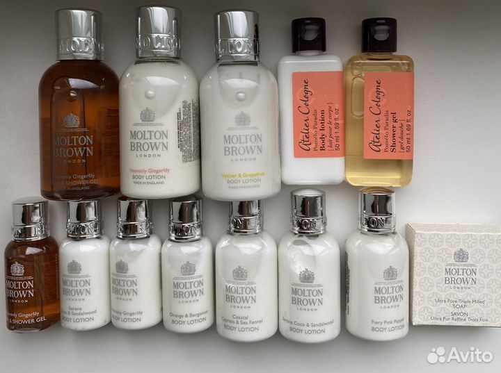 Миниатюры Molton Brown Mugler молочко гель мыло